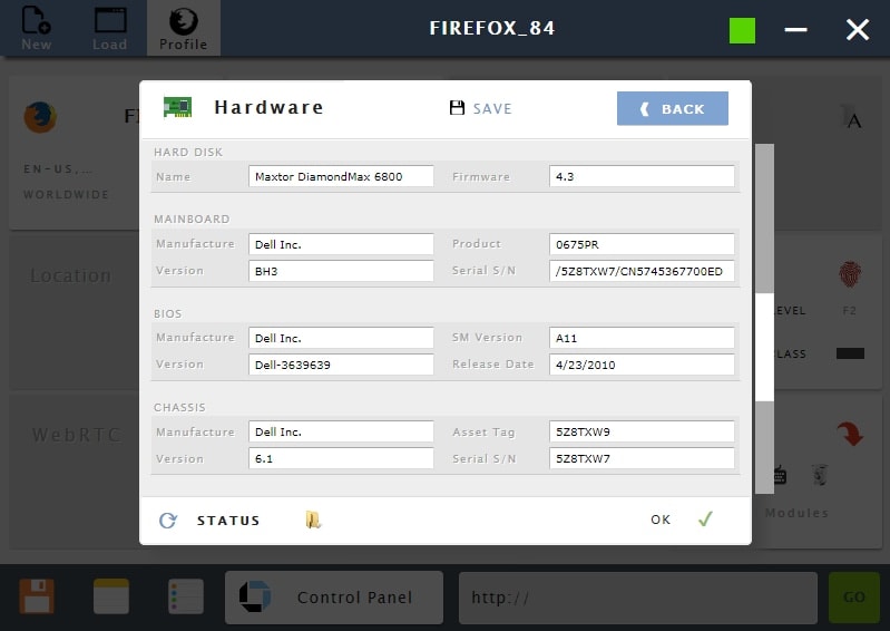 Manage hardware settings