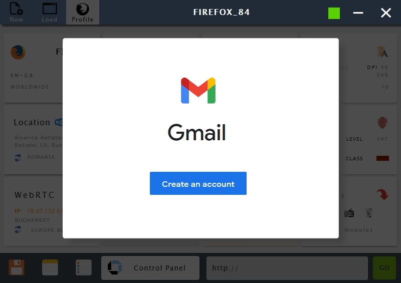 Create Gmail account